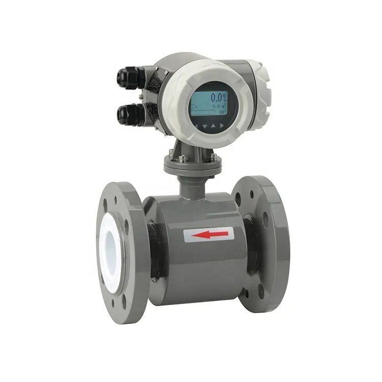 High Accuracy New Electromagnetic Flowmeter Customizable Digital LCD Electromagnetic Flow Meter for Water Oil Liquid Measurement