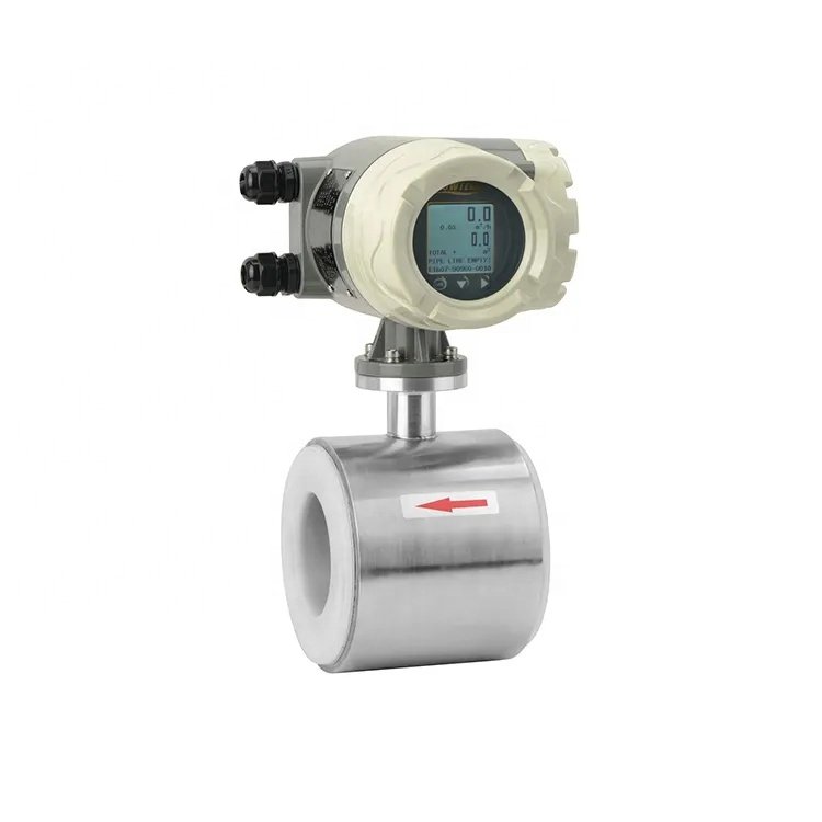 High Accuracy New Electromagnetic Flowmeter Customizable Digital LCD Electromagnetic Flow Meter for Water Oil Liquid Measurement