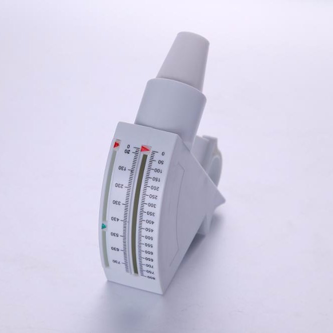 CE Approved Plastic Portable Disposable Spirometer Medical Manual peak Flow Meter for Breathing Training