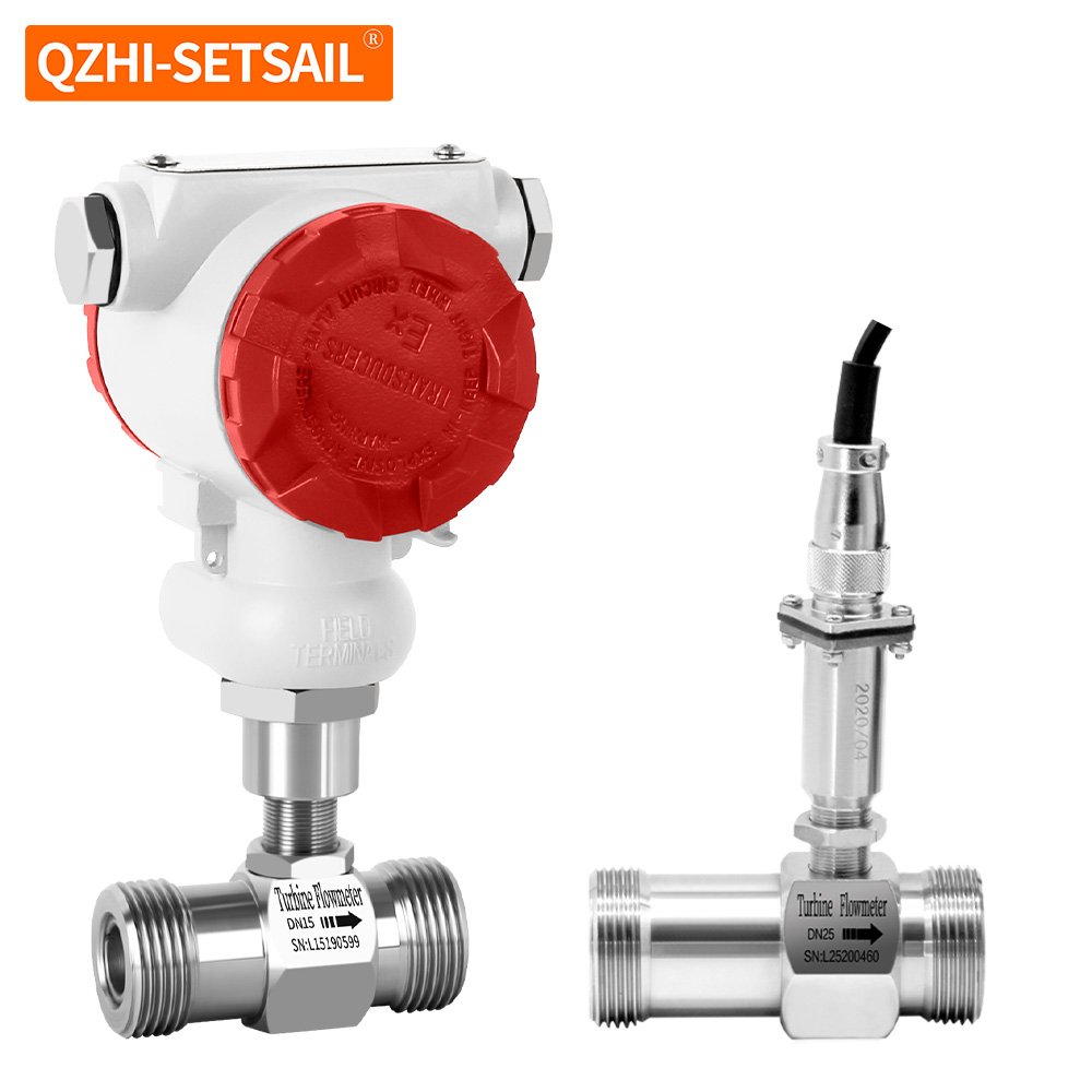 Water Flow Meters Liquid Turbine Flowmeter Pure Water Methanol Glycol SS304 Flow Sensor Pulse signal 4-20mA RS485 High Precision
