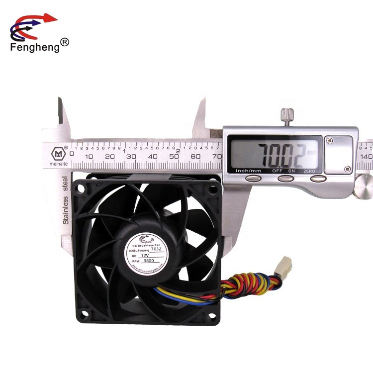 Guangdong Exhaust Fan 70x70x32mm 3800RPM Rivet Plastic Fans 70mm Dc 5v 12v 24v