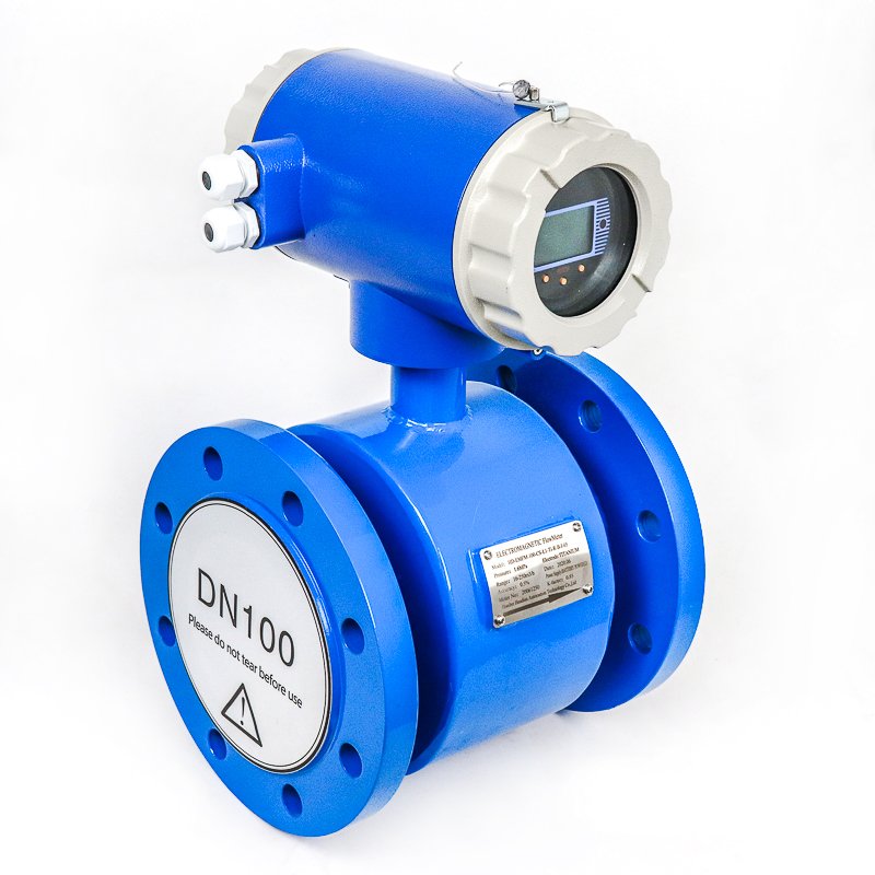 Dn150 PTFE Lining Battery Operated Electromagnetic Flow Meter for Nitric Acid