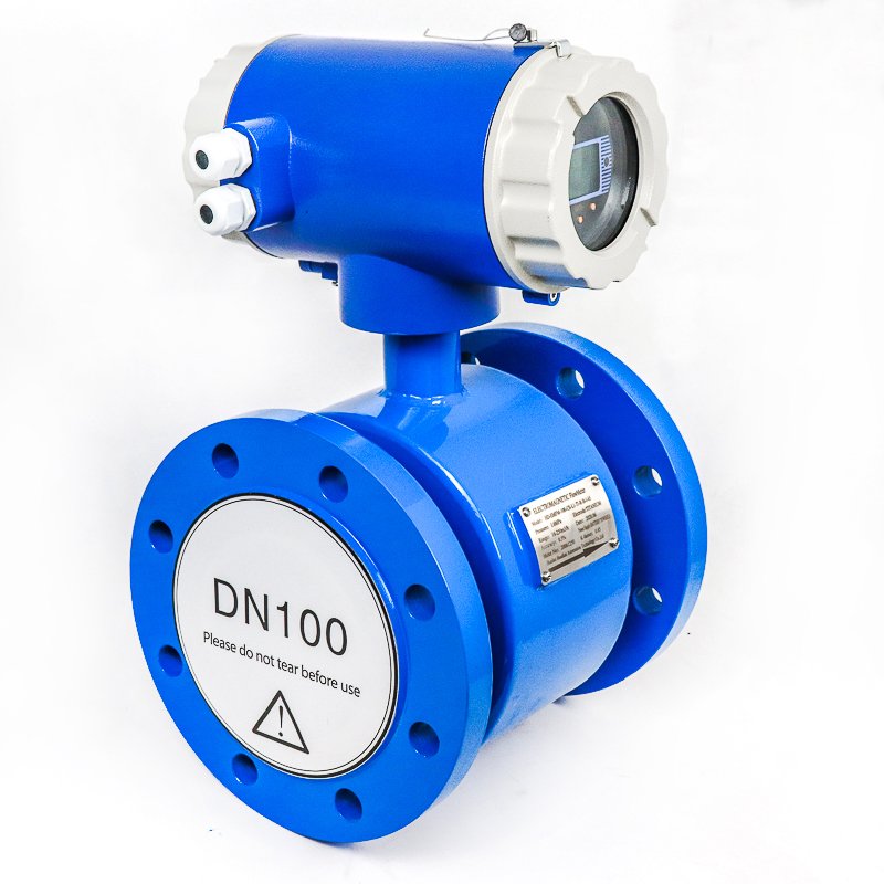 Dn150 PTFE Lining Battery Operated Electromagnetic Flow Meter for Nitric Acid