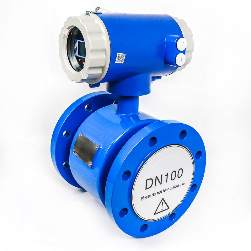 Dn150 PTFE Lining Battery Operated Electromagnetic Flow Meter for Nitric Acid