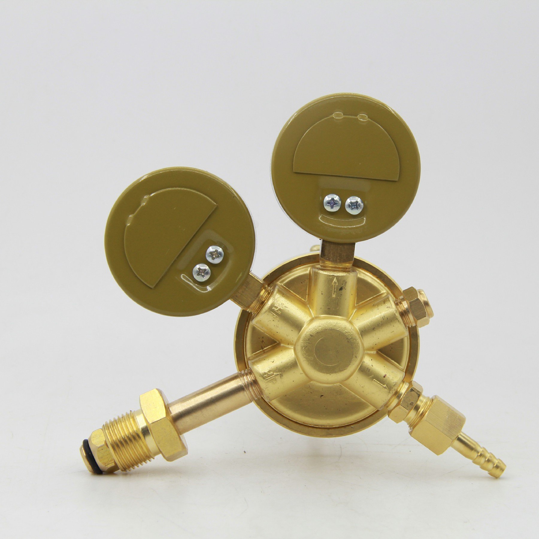 DEM CR0800-AR Small Brass Argon Gas Regulator with Flowmeter for TIG and MIG Welding