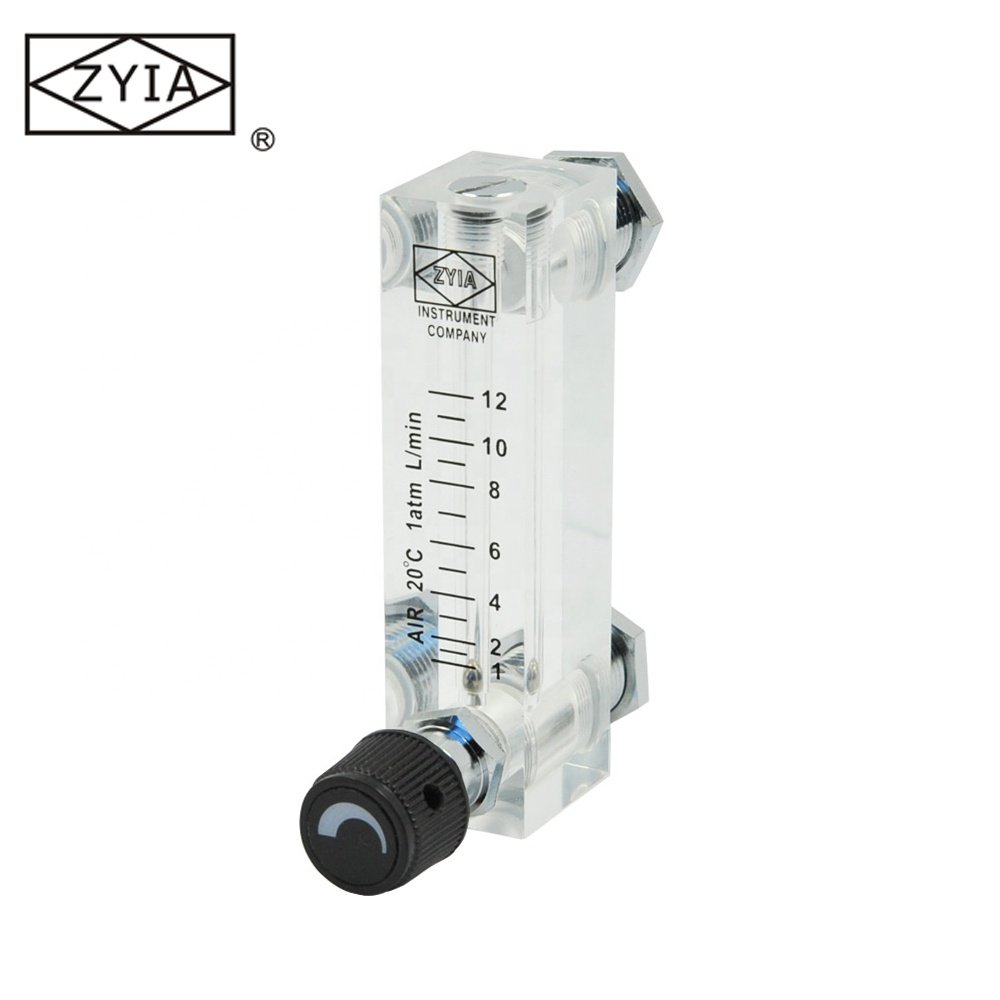 High Quality Panel Type Portable Gas Acrylic Tube Rotameter Flow Indicator Meter for Water
