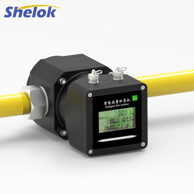 Shelok Hight Precision Flue Gas Flow Meter Natural Gas Flow Meters Lpg Hart Digital Inline Liquefied Roots Flowmeter
