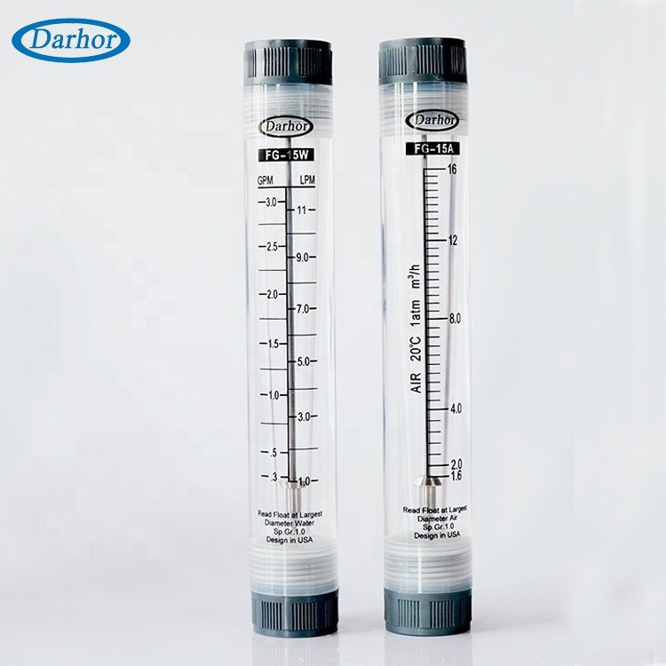 Hot Sale Acrylic in Line Liquid Water Flowmeter Rotameter 2GPM/5GPM Stock Pipeline Rotor Flow Meter RO
