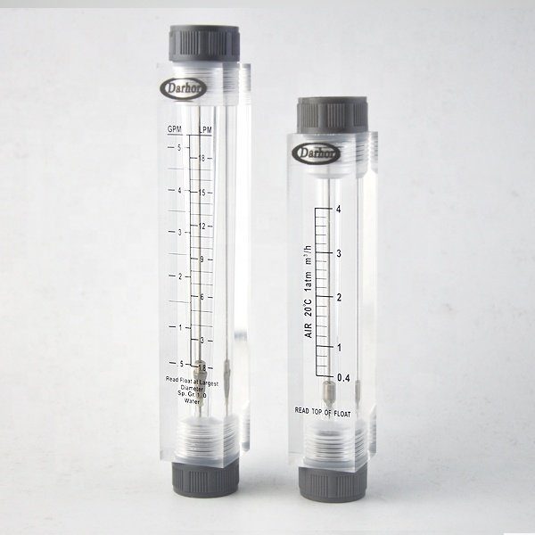 Hot Sale Acrylic in Line Liquid Water Flowmeter Rotameter 2GPM/5GPM Stock Pipeline Rotor Flow Meter RO