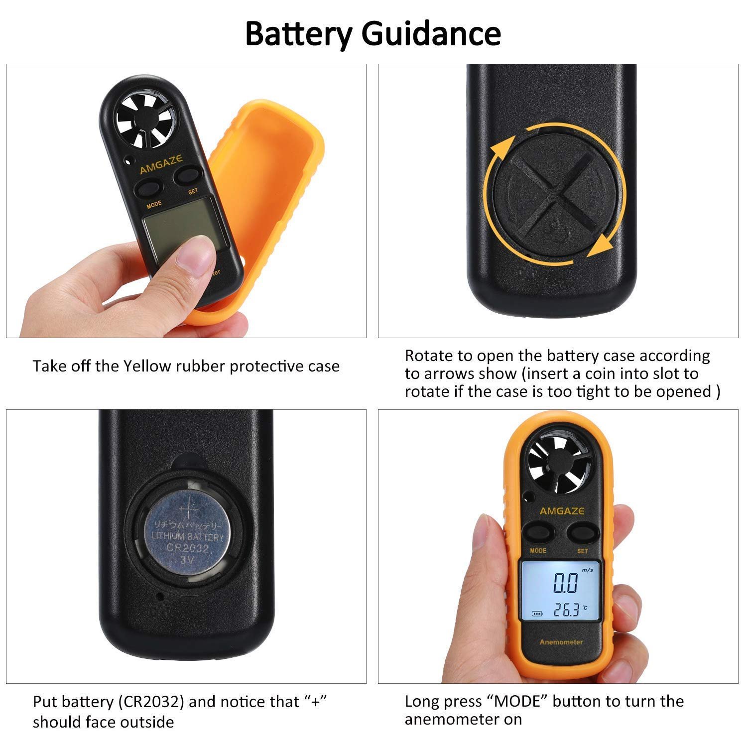 Anemometer Handheld Digital LCD Backlight Wind Speed Meter Gauge Light Weight Air Flow Velocity Measurement Thermometer