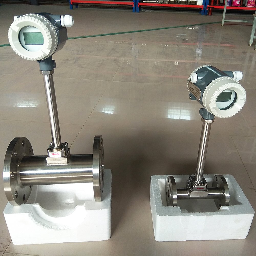 40~350℃ LCD Display Vortex Type Flow Meter General Steam Air Gas Procession Vortex Flowmeter with Flange Connection