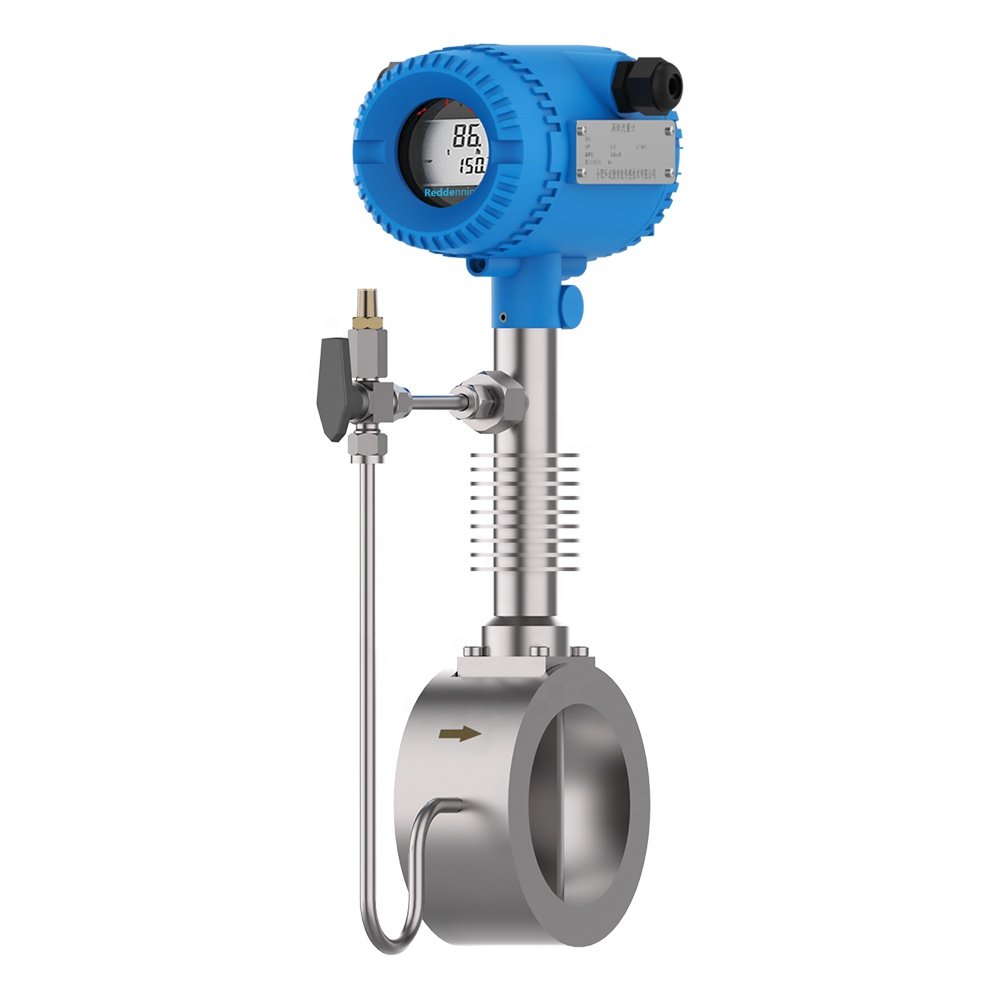 Pulse 4~20mA RS-485 Hart High Precision Flow Meter DN6-DN2000 Air Flowmeter Steam Vortex Flow Meter for Liquid, Oil, Gas