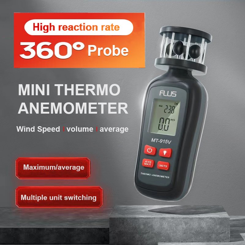 High Accuracy Air Velocity Flow Anemometer Wind Meter Digital Anemometer