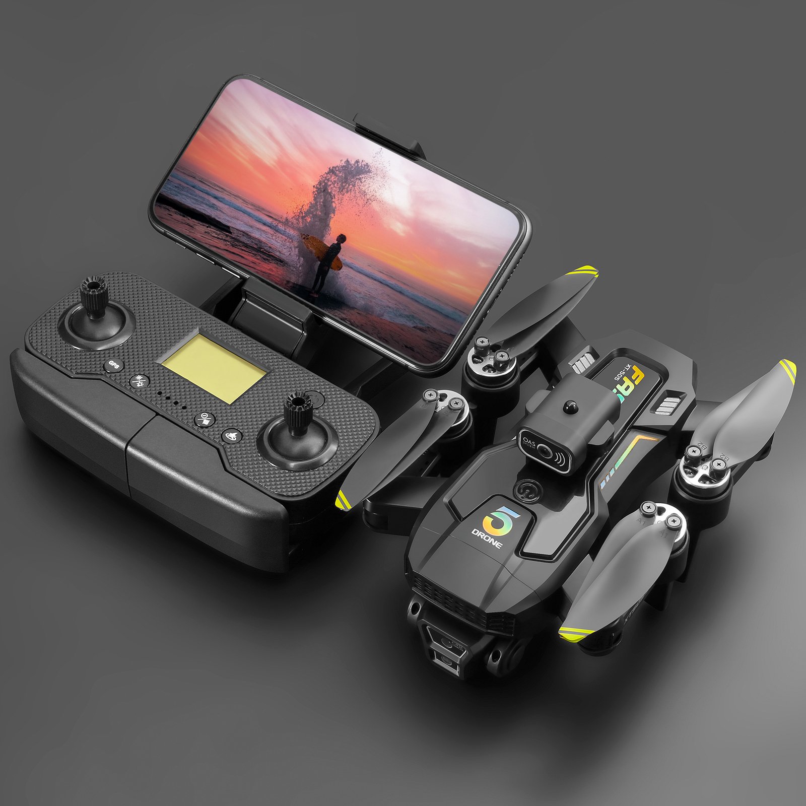 XT505 air Drone Obstacle Avoidance 4k Camera Triple Shoot Headless Mode Optical Flow Positioning Mini Selfie Drones Uav