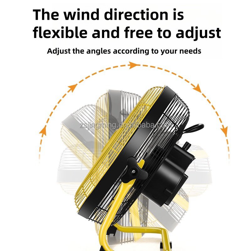 16 Inch Quiet Battery Rechargeable Fan Powerful Air Flow With USB Solar Power Source Portable Travel Outdoor Table Installation
