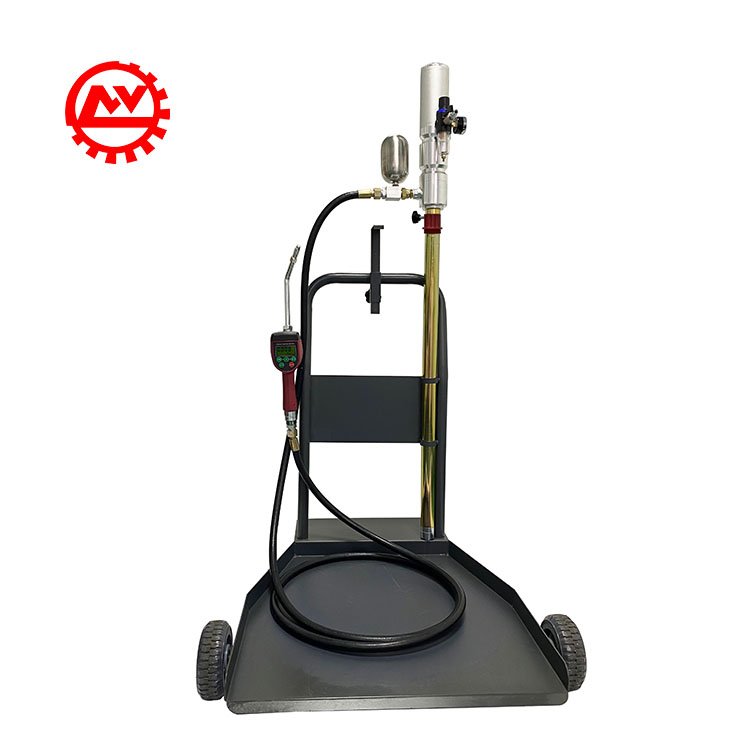 Air Operated 208 Liter Portable Heavy Duty Pneumatic Motor Oil Dispenser 3:1 Oil Pump With Trolley and Hose Reel