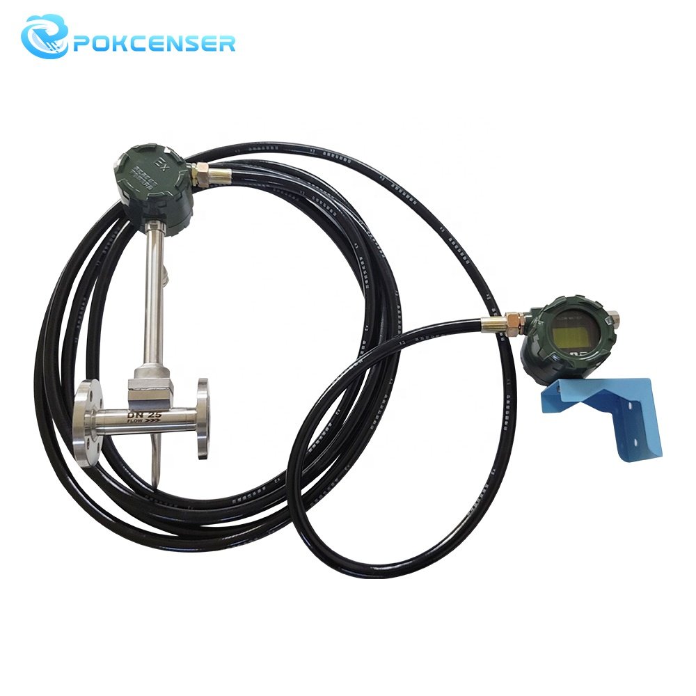 Pokcenser High Temperature Digital RS485 Propane Biogas Steam Gas vortex air Flow Meter Price