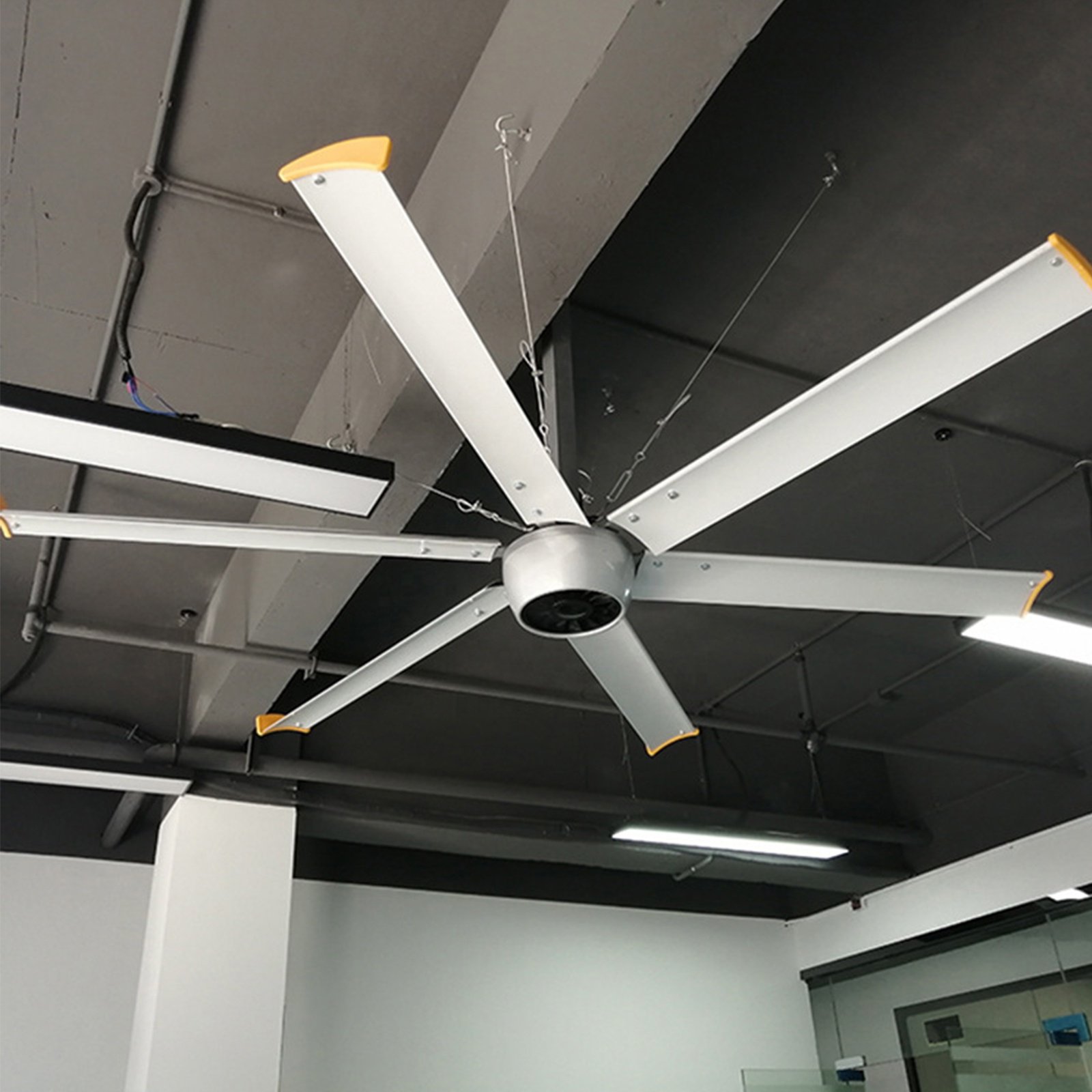 Big Fan Air Flow 15000(m3/min) Warehouse HVLS FAN Malaysia 7.3 Meter Ceiling Big Ass Fan Motor