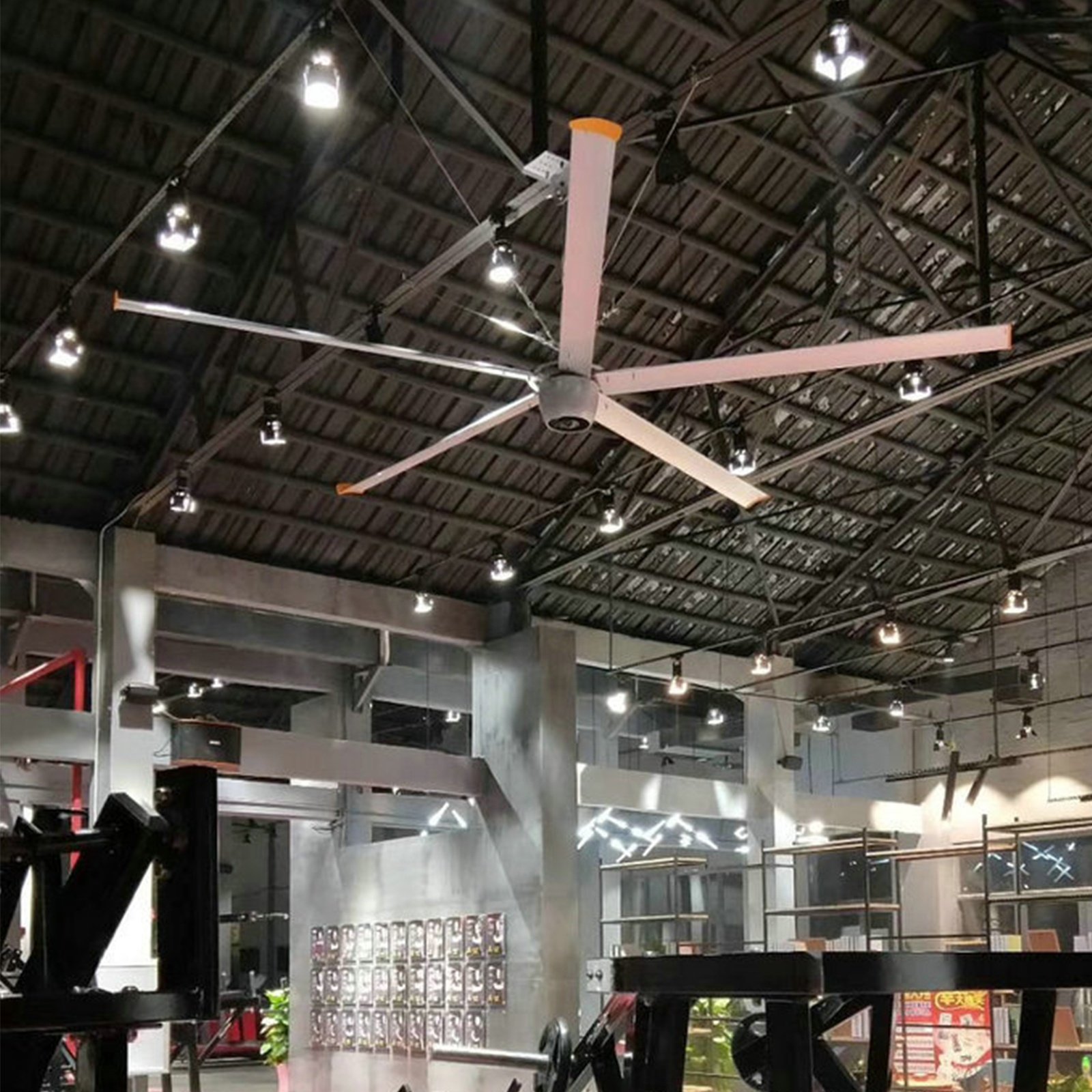 Big Fan Air Flow 15000(m3/min) Warehouse HVLS FAN Malaysia 7.3 Meter Ceiling Big Ass Fan Motor
