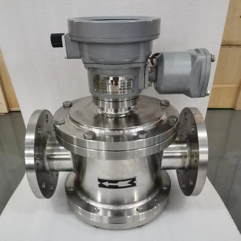 Petroleum Diesel Stainlsee Steel 304 MaterialHeavy Oil 0.2%R Accuracy Oval Gear Flowmeter