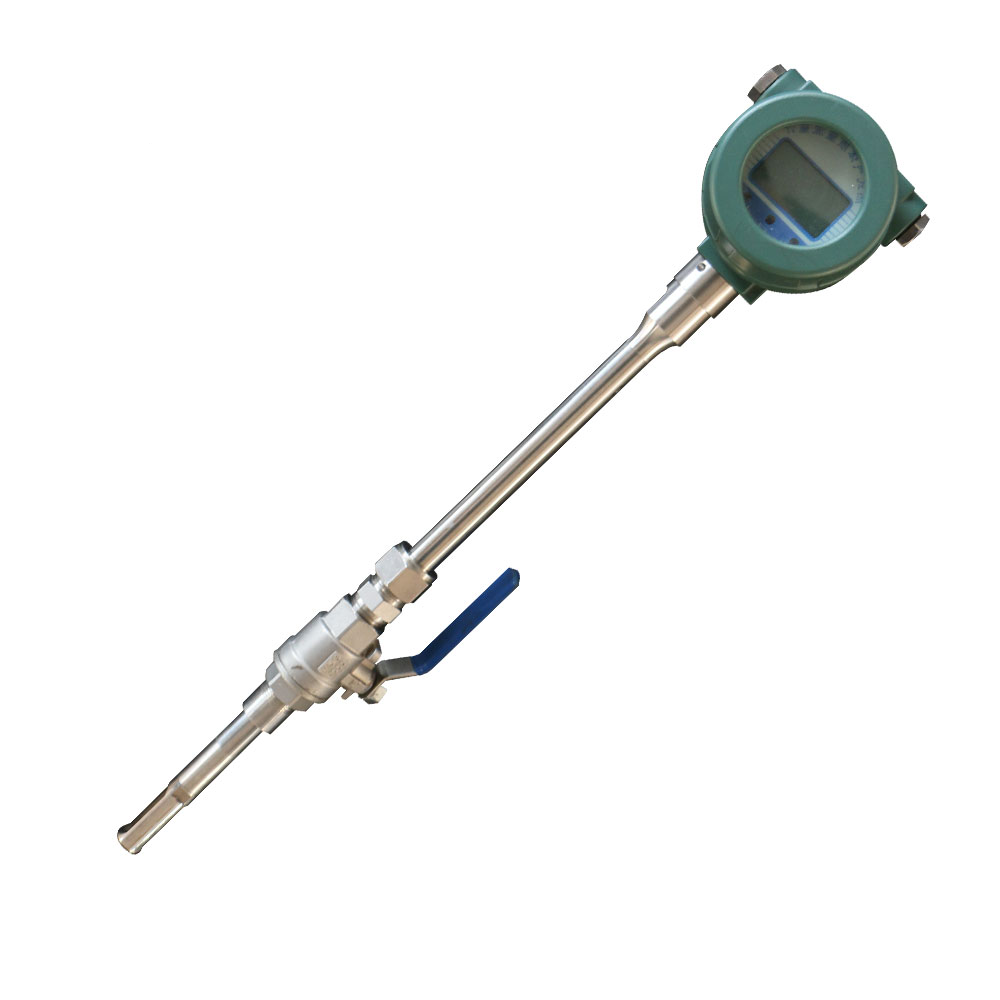 Nitrogen Gas Thermal Gas Mass Flow Meter Insertion Type for Vary Pipe Zise Thermal Mass Flow Meter for Natural Gas