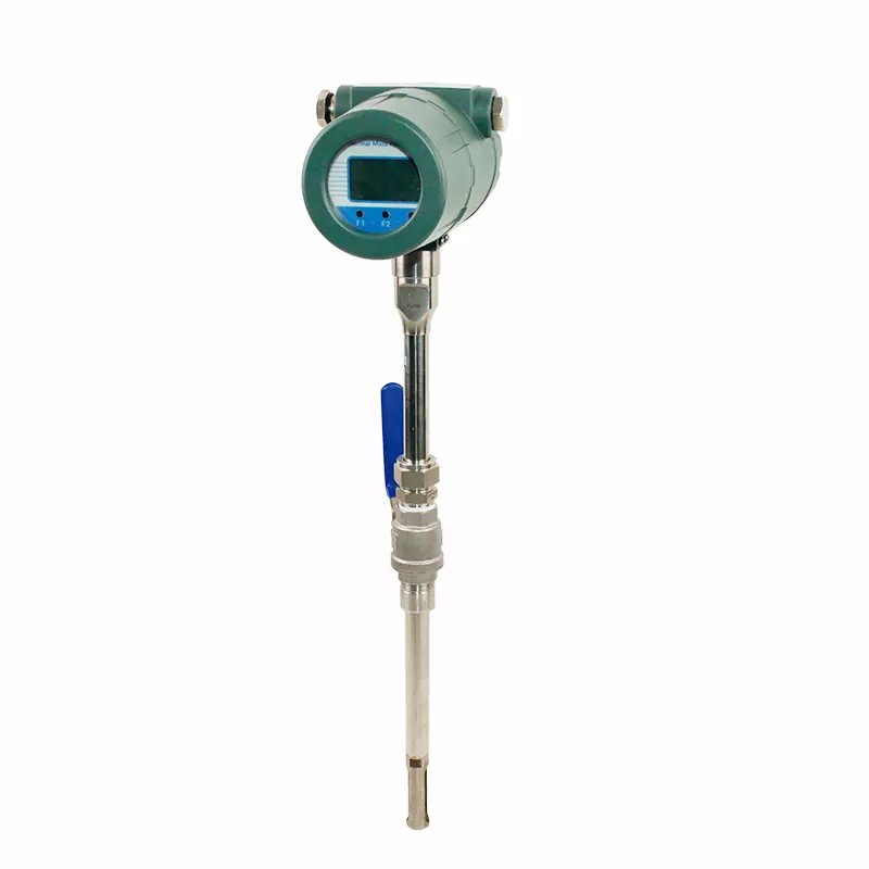 Nitrogen Gas Thermal Gas Mass Flow Meter Insertion Type for Vary Pipe Zise Thermal Mass Flow Meter for Natural Gas