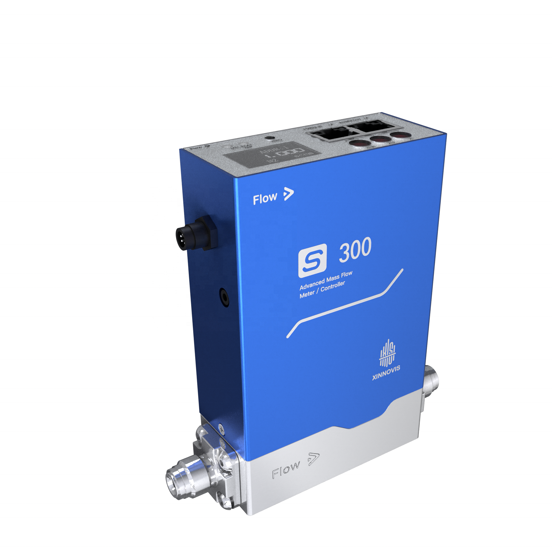 MFC S300 High Stability Mass Flow Controller for Gas Xinnovis Factory RS485/0-5V/4-20mA/Profibus/EtherCat Solar Energy Industry