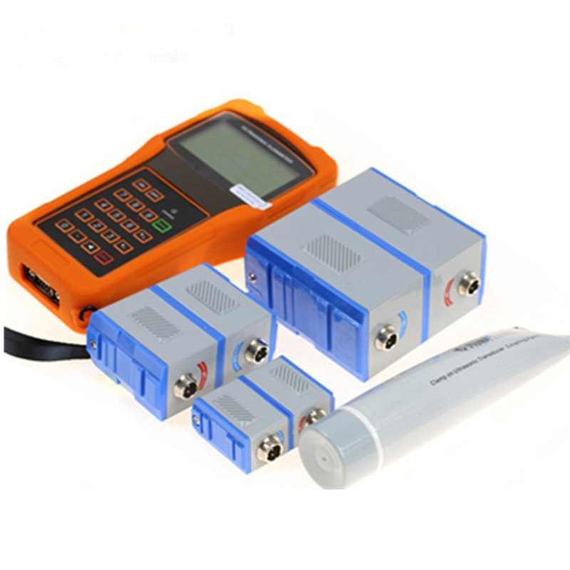 Handheld Ultrasonic Flowmeter for Water and Liquid Orange Color