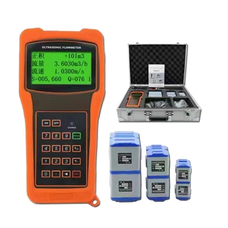 Handheld Ultrasonic Flowmeter for Water and Liquid Orange Color