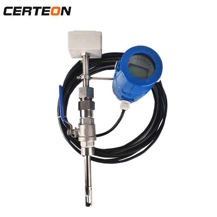Insertion Flowmeter Plug in Thermal Gas Mass Flow Meter for Compressed air Gas CO2 1 Inch DN Nitrogen