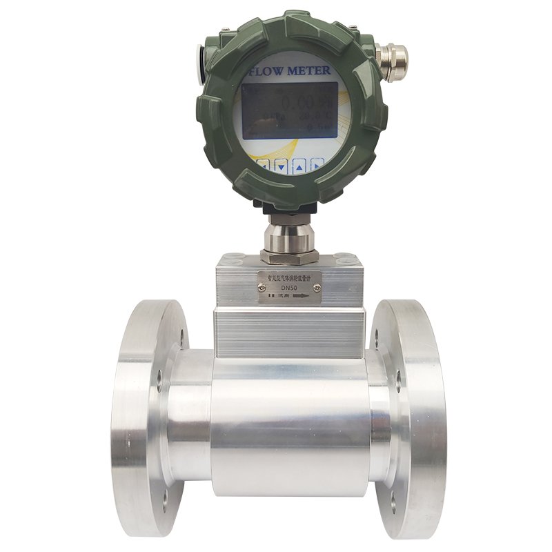 4 Inch Dual Powered 1% Accuracy 4-20mA Digital Atex Explosion Proof Air Lpg Gas Turbine Flow Meter Natural Gas Flowmeter