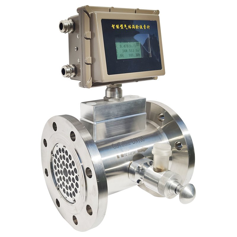4 Inch Dual Powered 1% Accuracy 4-20mA Digital Atex Explosion Proof Air Lpg Gas Turbine Flow Meter Natural Gas Flowmeter