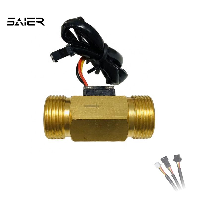 G1 1/4 1/2 3/4 Horizontal Vertical Water Flow Sensor DN20 Magnetic Switch Brass Water Flow Sensor for Heat Pump