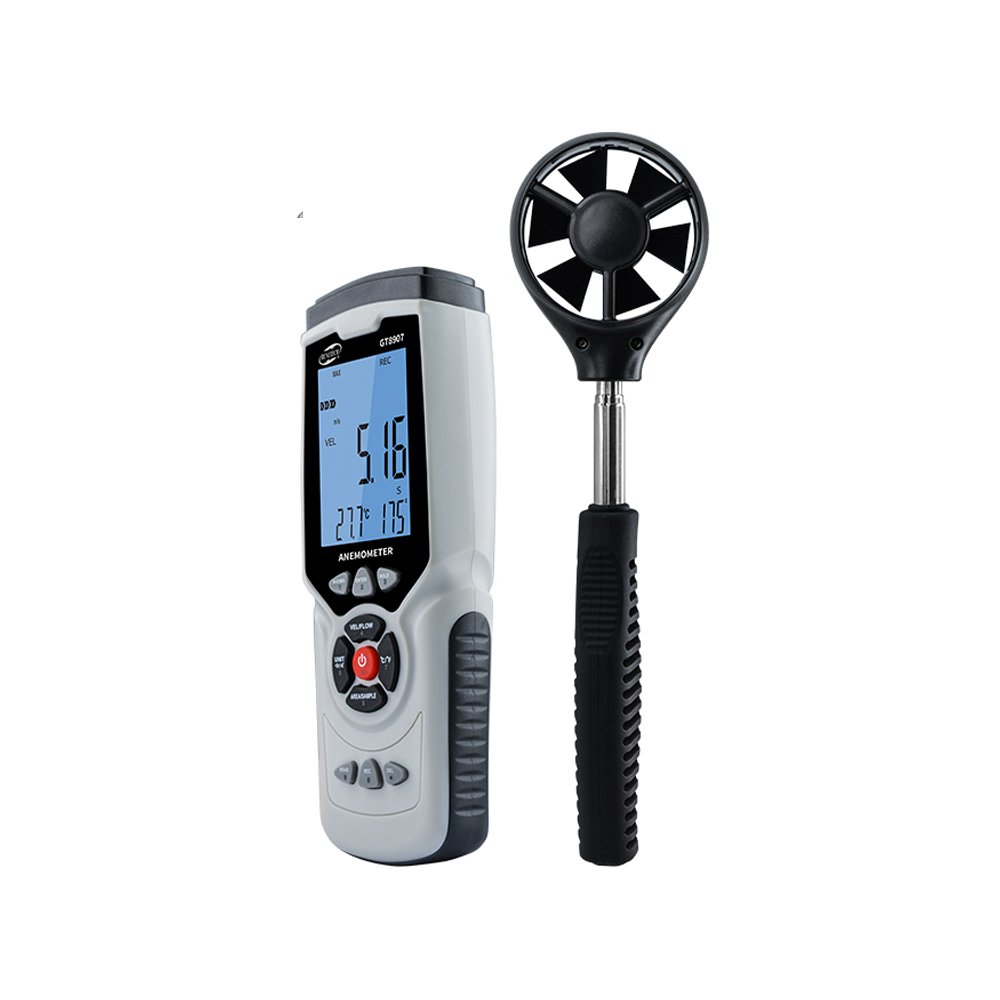 GT8907 LCD Digital Anemometer Wind Speed Air Flow Meter Portable Real Time