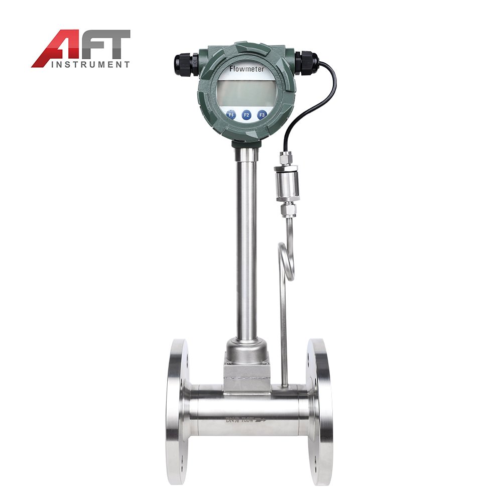 6 Inch vortex Flow Meter Oxygen for Biogas Steam Oxygen Co2 Gas Flowmeter for High Temperature Flue Hydrogen Chlorine Gasoline