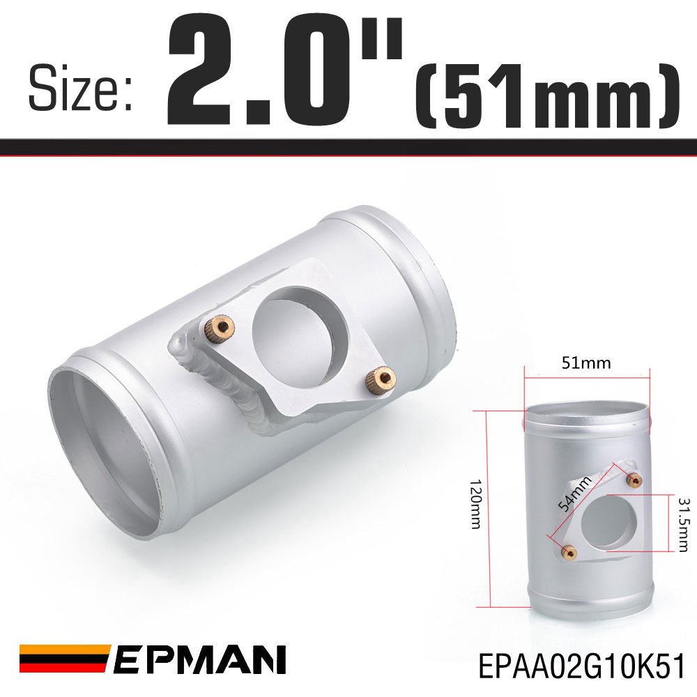 EPMAN 51mm 63mm 76mm Air Flow MAF Sensor Adapter Mount for Toyota Mazda Mass Air Flow Sensor Adapter Flange Base EPAA02G10K