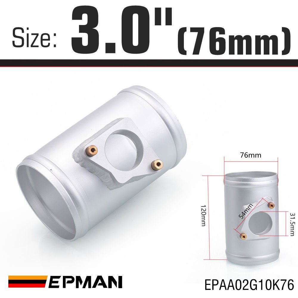 EPMAN 51mm 63mm 76mm Air Flow MAF Sensor Adapter Mount for Toyota Mazda Mass Air Flow Sensor Adapter Flange Base EPAA02G10K