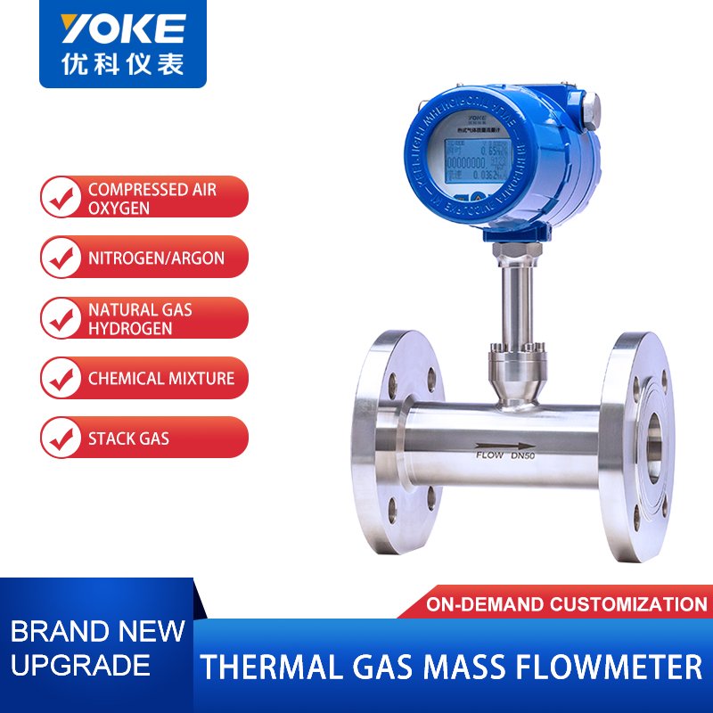 High Accuracy Gas Flow Meter Thermal Gas Mass Flow Meter with 4-20mA /rs485 Output