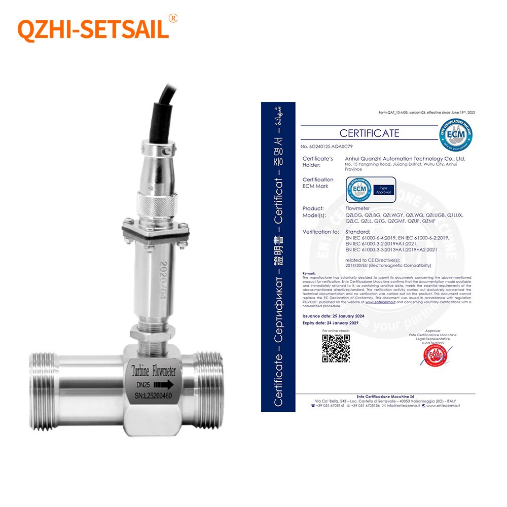 Liquid Flow Meter Stainless Steel 304 316L Flange 4-20mA Pulse RS485 signal Water Flowmeter Digital Flow Transmitter