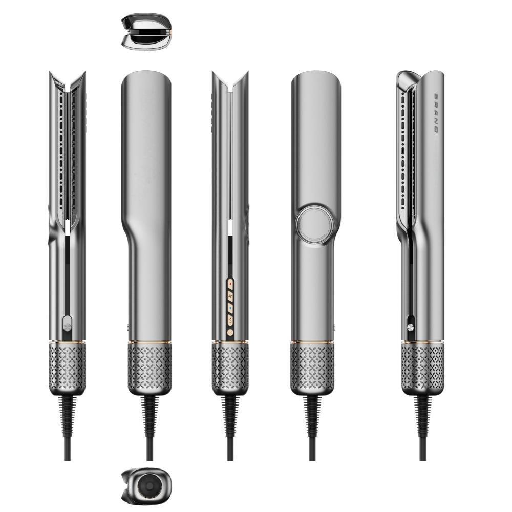 Top Selling 2-in-1 Ionic Hair Straightener & Styling Comb Air Flow Flat Iron Titanium Plate Hair Drying Straightening Features