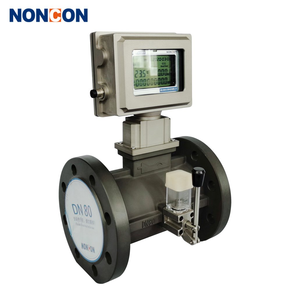 2024 New Good Price Turbine Rotary Gas Flow Meter Propane N2 Ipg Compressed air Gas Consumption Flow Meter with LCD