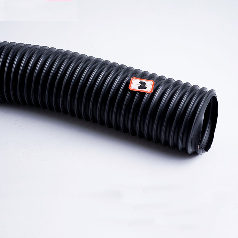 TPE Steel Wire Telescopic Air Duct Industrial Waste Gas Telescopic Spiral Corrugated Pipe Customized