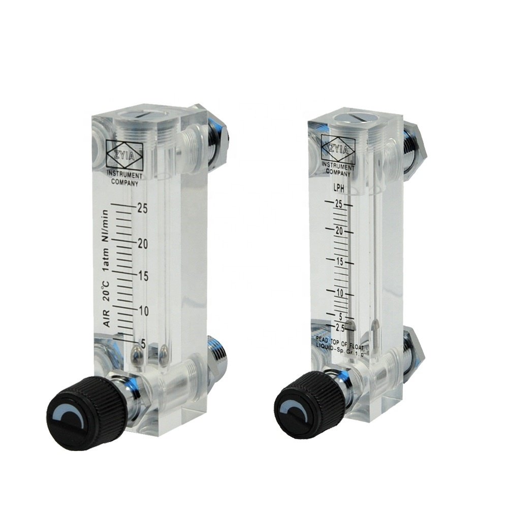Factory Direct Sale Adjustable Panel Mounted Acrylic Oxygen Gas air Flow Meter Hot Liquid Flow Meter Rotameters