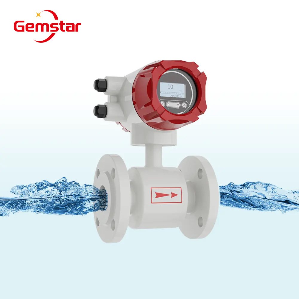 Clamp-On Electromagnetic Flow Meter Stainless Steel Digital LCD Display Water Medium OEM Supported