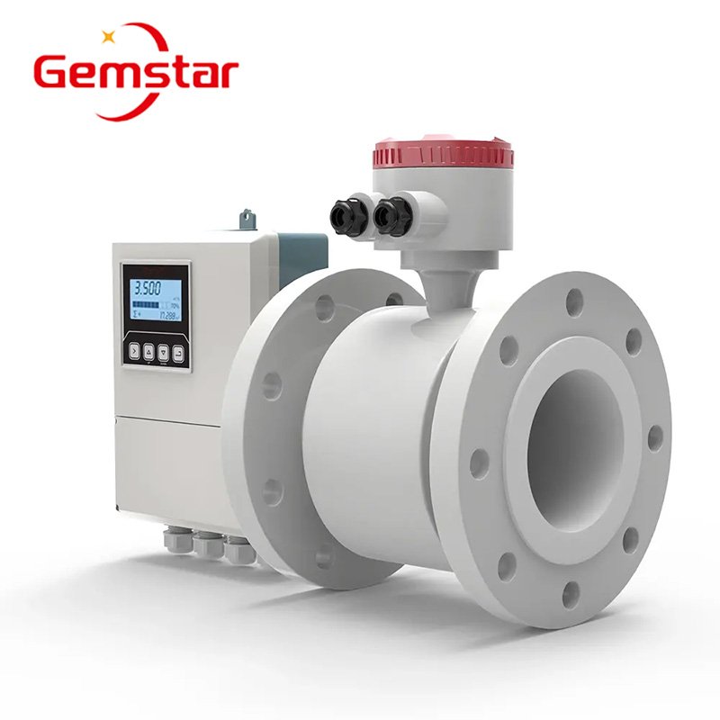 Clamp-On Electromagnetic Flow Meter Stainless Steel Digital LCD Display Water Medium OEM Supported