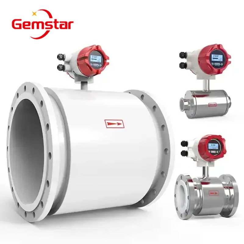 Clamp-On Electromagnetic Flow Meter Stainless Steel Digital LCD Display Water Medium OEM Supported