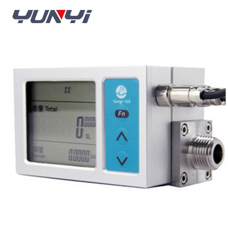 Stainless Steel MF5612 MF5619 Medical Flow Sensor Oxygen Gas Flow Meter with LCD Display OEM Customizable