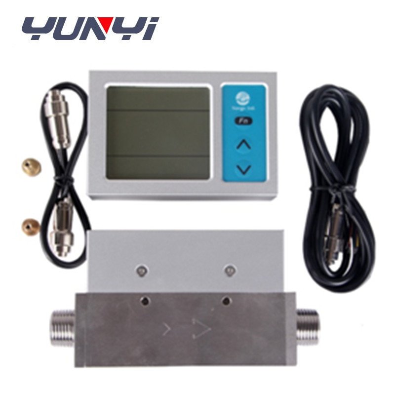 Stainless Steel MF5612 MF5619 Medical Flow Sensor Oxygen Gas Flow Meter with LCD Display OEM Customizable
