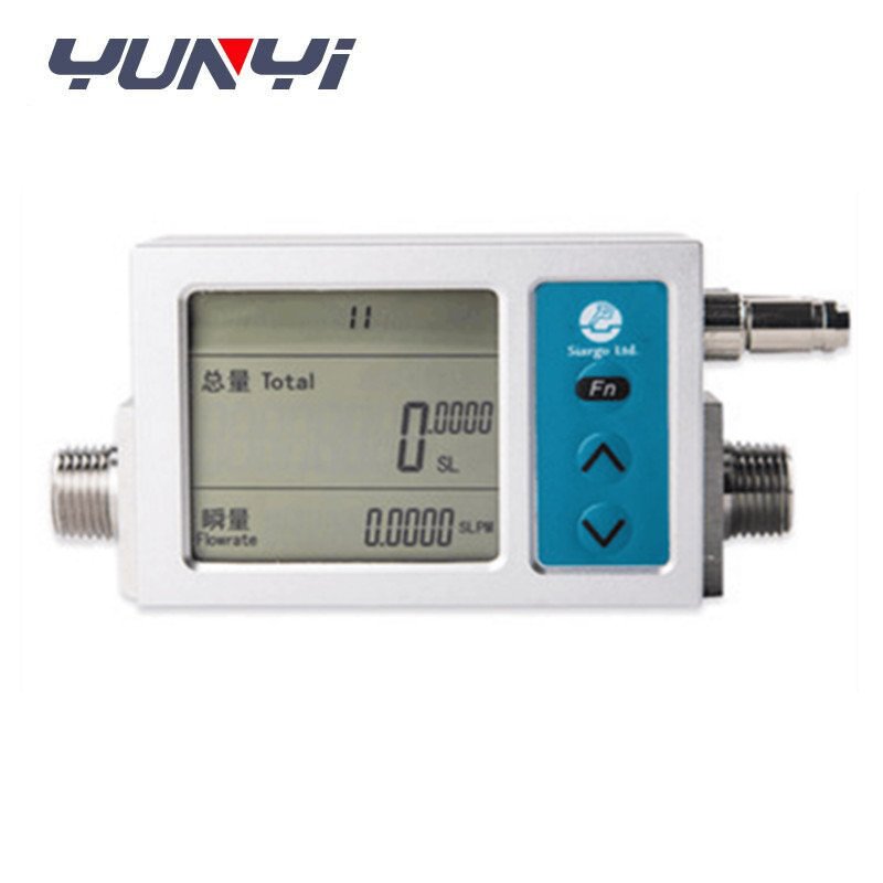 Stainless Steel MF5612 MF5619 Medical Flow Sensor Oxygen Gas Flow Meter with LCD Display OEM Customizable
