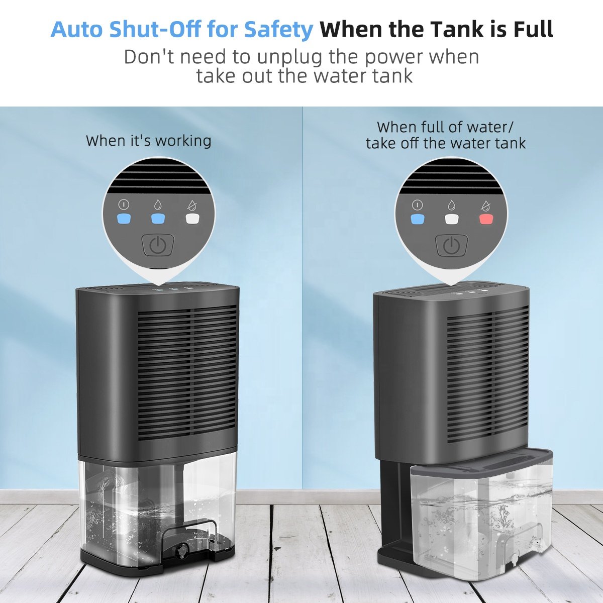 OEM and OEM Dehumidifier air Dry Small Portable Dehumidifier Bathroom Dehumidifier 2L